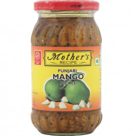 Mother's Recipe Punjabi Mango Pickle   Glass Jar  400 grams